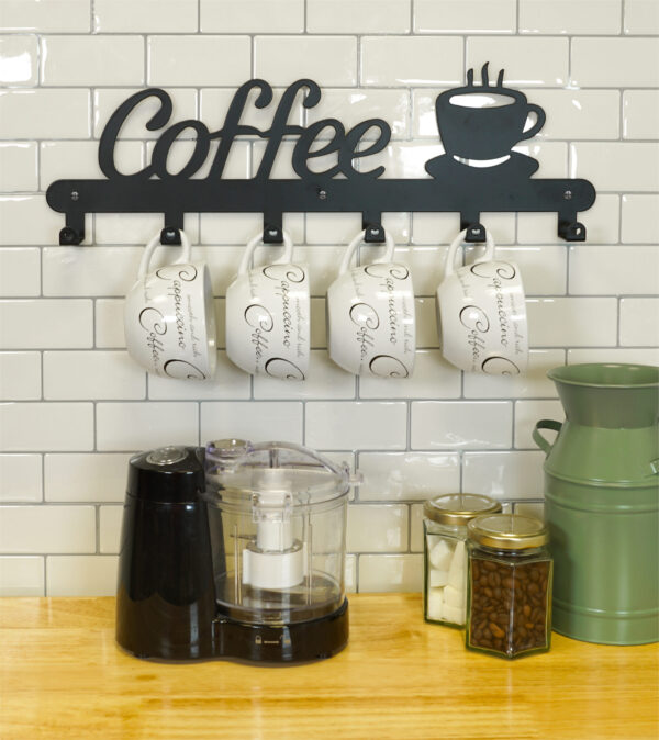 St Helens Home and Garden Coffee Design Wall Mounted Key Hanger with 6 Hooks
