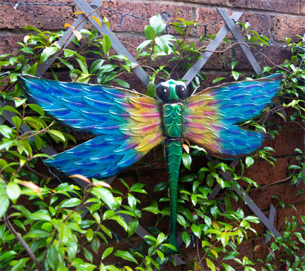 St Helens Home and Garden Metal Dragonfly Garden Wall Ornament