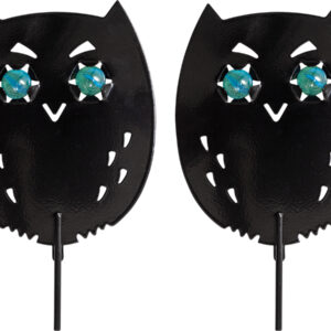 St Helens Home and Garden Life-Sized Decoy Owl - Bird and Small Mammal Scaring Device with Realistic Reflective Eyes - Pack of 4