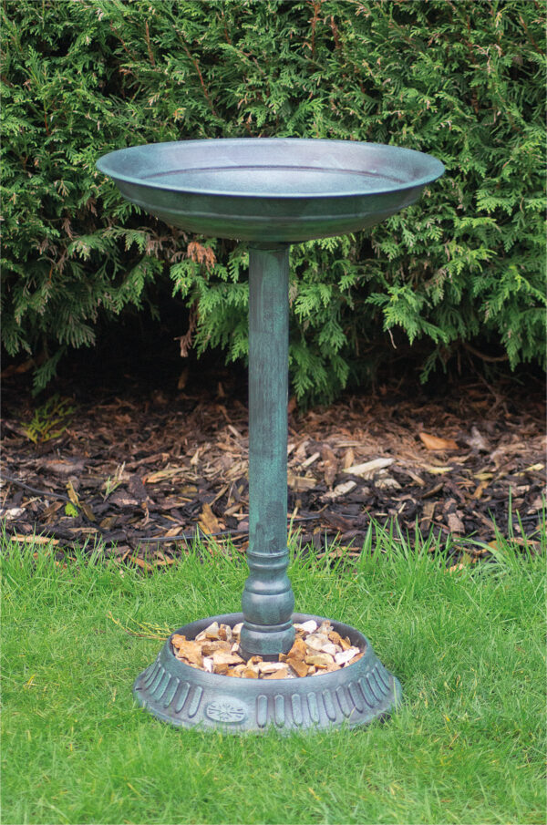 St Helens Home and Garden Ornamental Free Standing, Weather Resistant, Pedestal style, Easy Assemble Bird Bath
