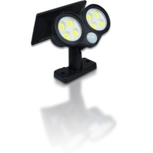 St Helens Home and Garden Twin LED Solar Security Lamp Wall and Floor Mount With Movement Sensor.