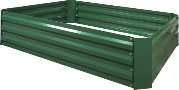 St Helens Home and Garden Metal Raised Garden Bed, Rectangle Green