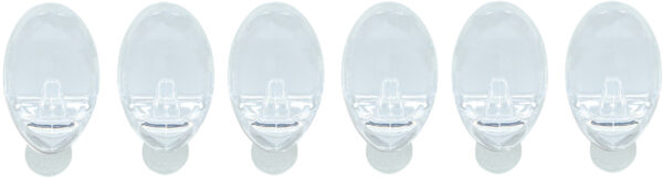 St Helens Home and Garden Small Self Adhesive Reusable Oval Shaped Plastic Hooks (Pack of 6)
