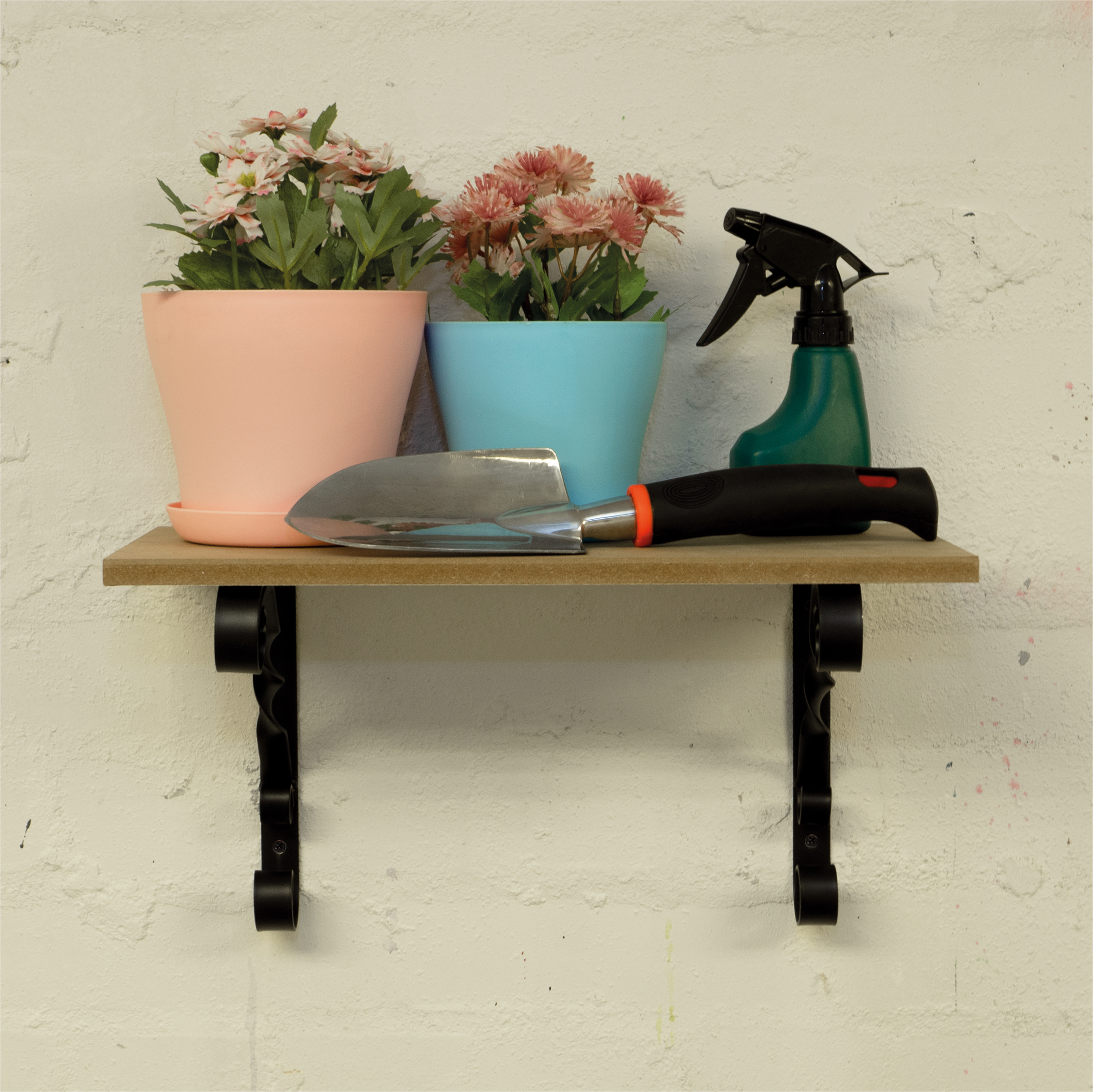 St Helens Home and Garden Wall Mount Shelf Brackets - Pack of 2