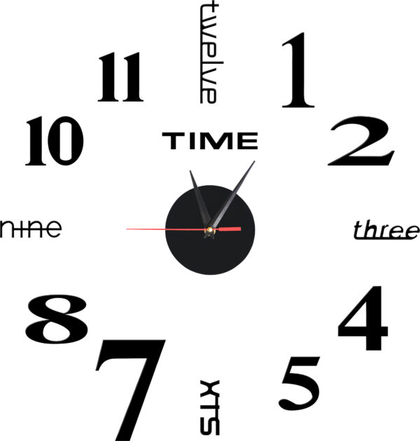 St Helens Home and Garden Frameless Clock, 40-70cm (Black)