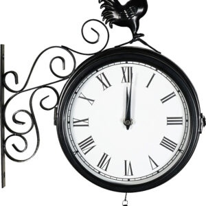 St Helens Home and Garden Double Sided Station Clock (Dia. 20cm)