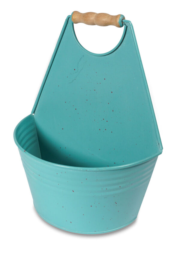 St Helens Home and Garden Vintage Metal Wall Planter With Handle