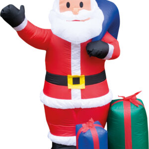 Inflatable Father Christmas with Presents and LED Lights 150cm Height