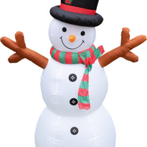 Inflatable Snowman with LED Lights 180cm Height