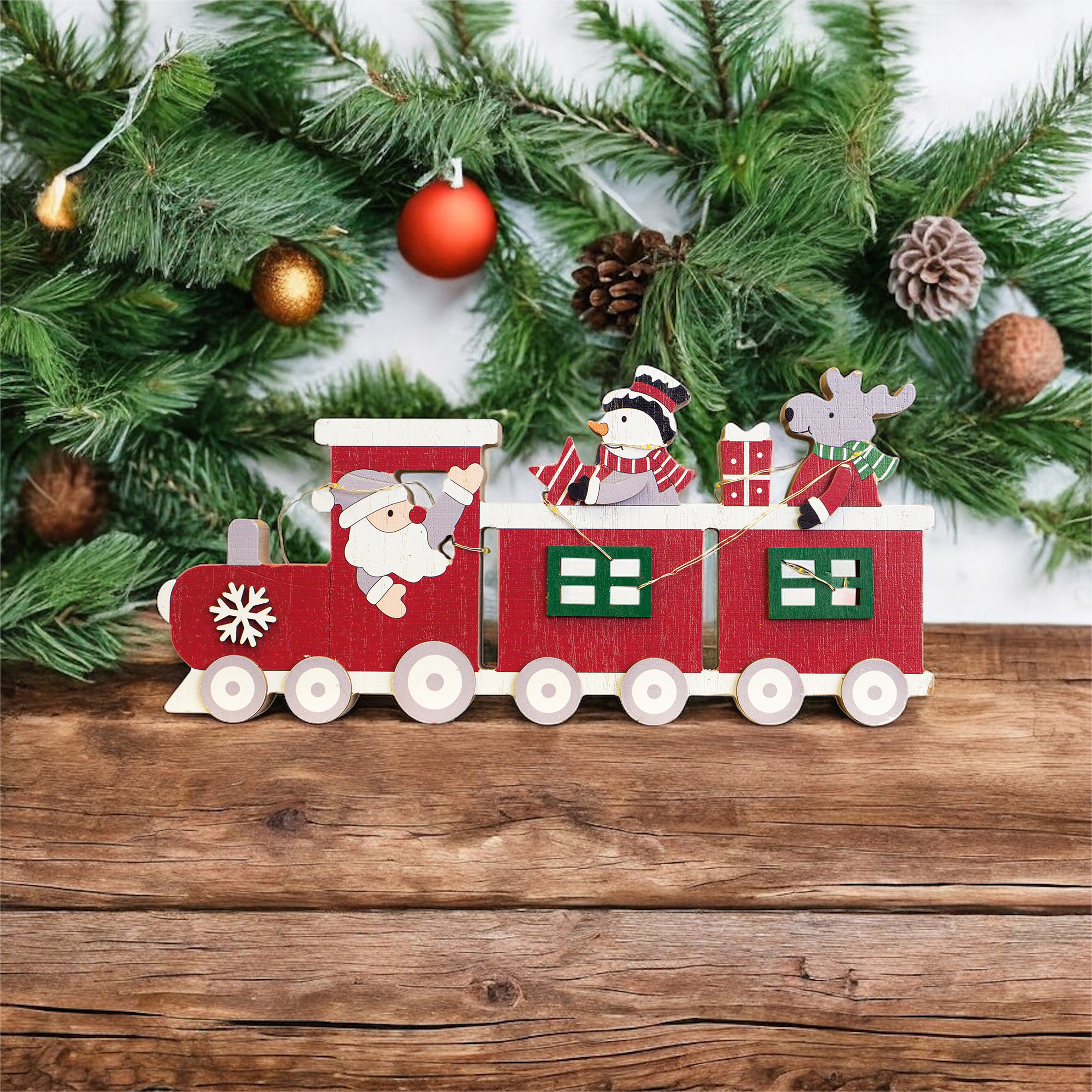 St Helens Home and Garden Battery Powered Christmas Train Ornament