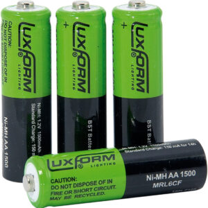 Luxform Lighting AA Rechargeable Battery - 800 mAH NimH 1.2V - Pack of 4