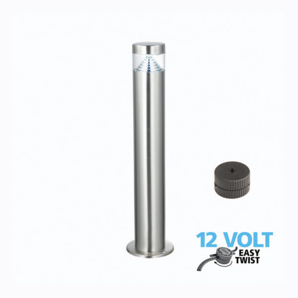 Luxform Lighting Canberra Tall Post Light in Stainless Steel