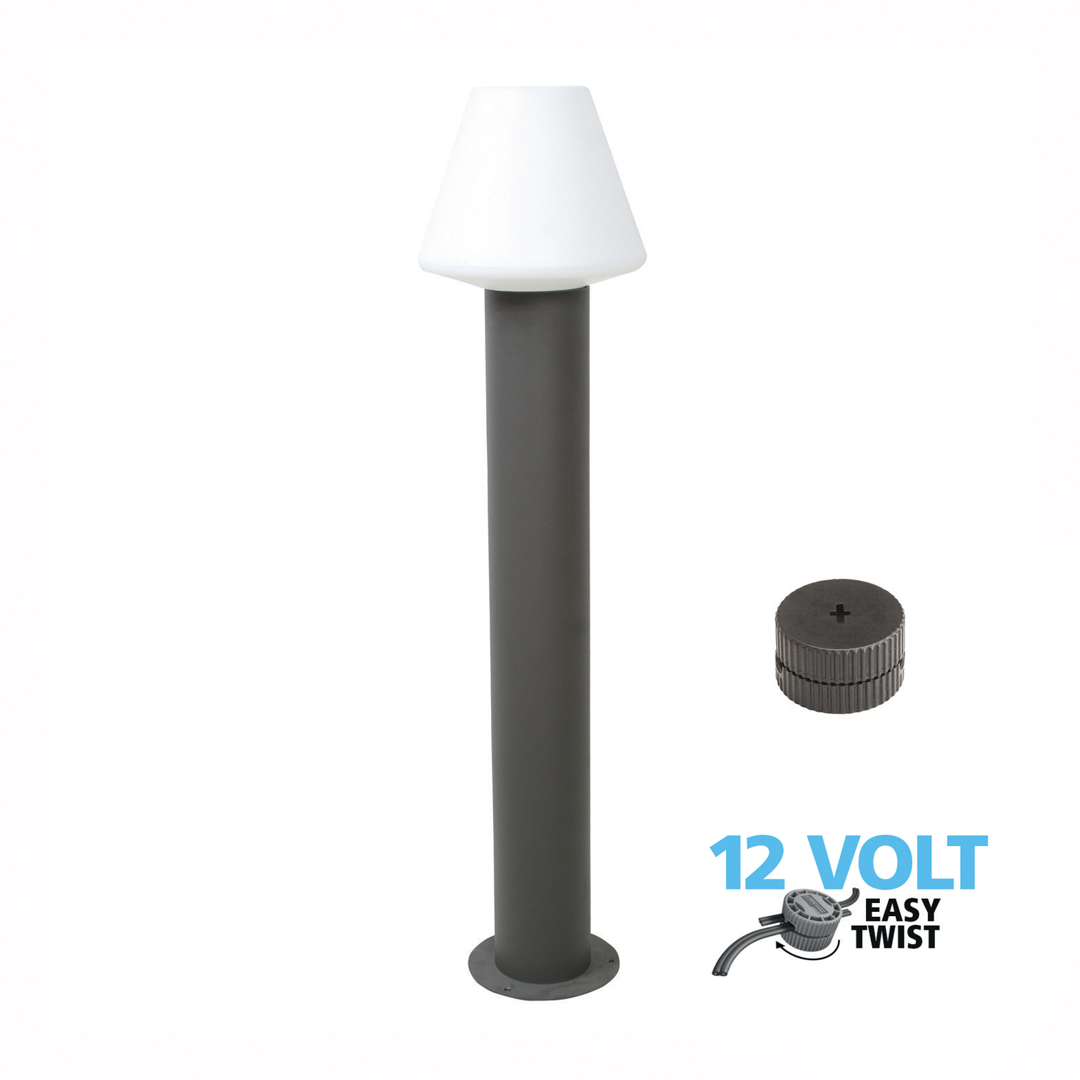 Luxform Lighting Melville Tall Post Light in Anthracite