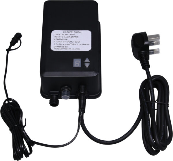 Luxform Lighting 60W Transformer with Dusk to Dawn Sensor and Timer