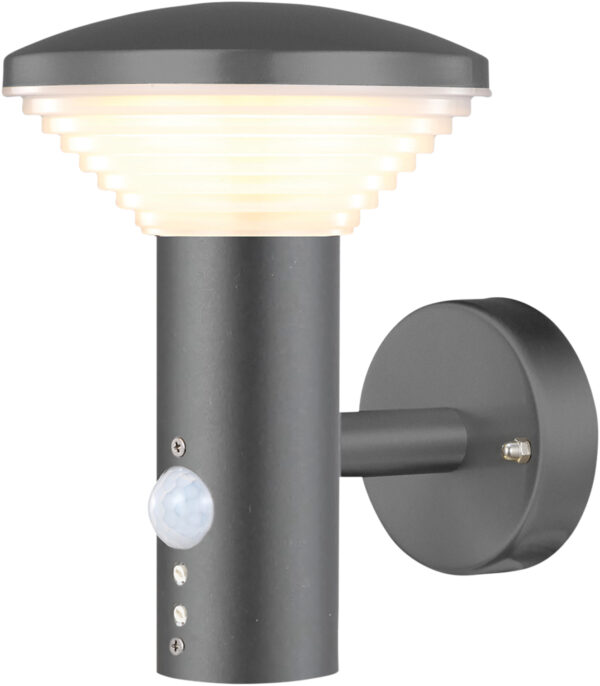 Luxform Lighting 230v Bitburg Wall Light in Anthracite with PIR Sensor