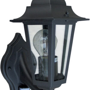 Luxform Lighting Orlando 230v Wall Light up in Black with PIR Sensor