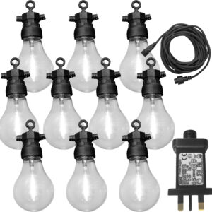 Luxform Lighting Tahiti 24V 10 Pack Festoon Lights with Warm White Bulbs