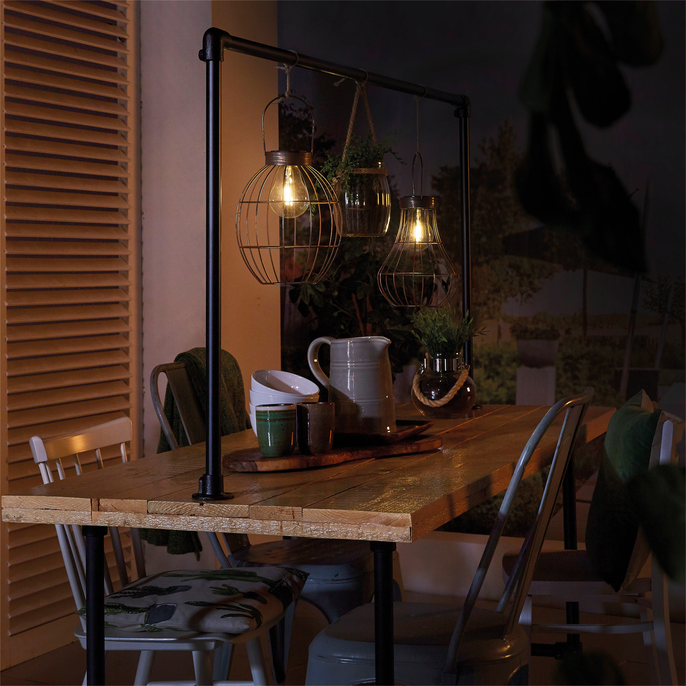 Luxform Lighting Solar LED Hanging Wire Light