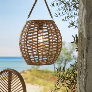 Luxform Solar Tortoli Natural Rope Table / Patio Lantern 15 Lumen