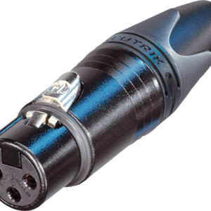 Neutrik NC3FXX-B Female 3 Pin XLR Line Socket With Gold Plated Contacts