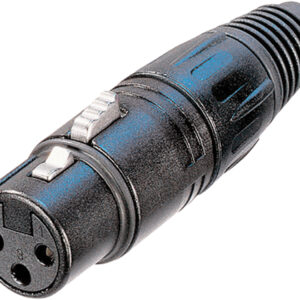Neutrik NC3FX-B Female 3 Pin XLR Line Socket With Gold Plated Contacts