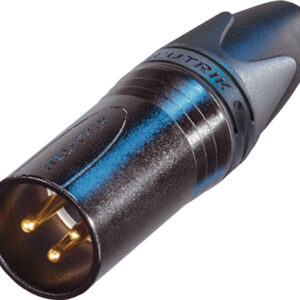 Neutrik NC3MXX-B Male 3 Pin XLR Line Plug With Gold Plated Contacts