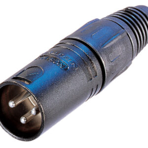 Neutrik NC3MX-B Male 3 Pin XLR Line Plug With Gold Plated Terminals