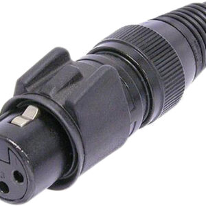 Neutrik NC3FX-HD-B Female 3 Pin XLR Female Heavy Duty IP68 Waterproof Cable Connector With Gold Plated Contacts