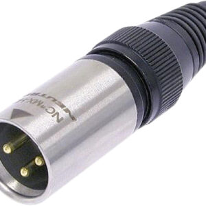 Neutrik NC3MX-HD-B Male 3 Pin XLR Line Plug Heavy Duty Waterproof IP68 Cable Connector With Gold Plated Contacts