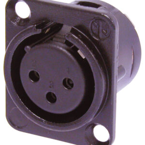 Neutrik NC3FD-L-BAG-1 Female 3 Pin XLR Chassis Socket With Silver Plated Connections