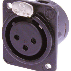 Neutrik NC3FDM3-L-BAG-1 Female 3 Pin XLR Chassis Socket With Silver Plated Contacts