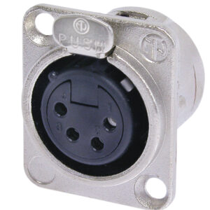 Neutrik NC4FD-L-1 Female 4 Pin XLR Chassis Connector.