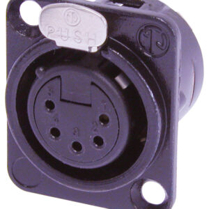 Neutrik NC5FD-L-B-Female 1 5 Pin XLR Chassis Connector With Gold Plated Contacts