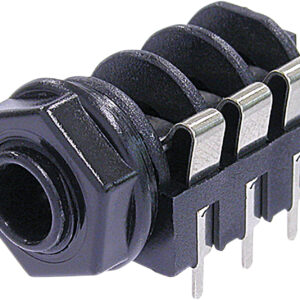 Neutrik NMJ6HFD2 6.35mm Stereo Switched Chassis Socket With PCB Pins