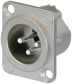 Neutrik NC3MDLX Male 3 Pin XLR Chassis Socket