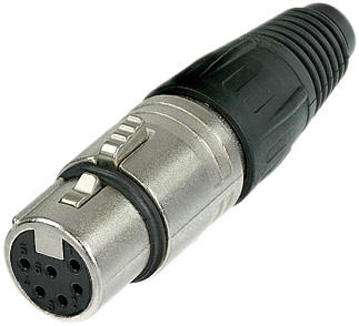 Neutrik NC6FCX Female 6 pin line Connector with Silver Contacts