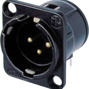 Neutrik NC3MD-H-B Male 3 Pin XLR Chassis Socket