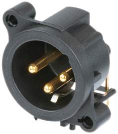 Neutrik NC3MAAH 3 Pin male XLR Male PCB Chassis Socket