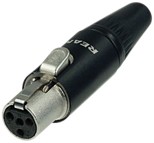 REAN RT4FC-B Female 4 Pin Tiny XLR Line Connector