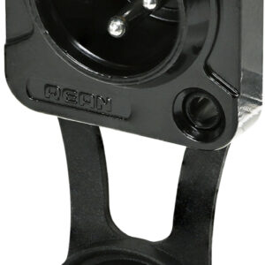 REAN RRX3M-Z-XLR Chassis Z-series 3 Pole Male XLR IP65 Black Finish Tin Contacts