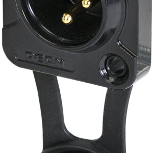 REAN RRX3M-Z-002 Chassis -0 Z-series 3 Pole Male XLR B IP65 Black finish Gold Contacts