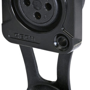 REAN RRX3F-Z-002 XLR Chassis Z-series 3 Pole Female XLR IP65 Black Finish Gold Contacts