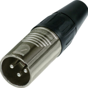 REAN RC3M  XLR Male 3 Pole Nickel plated housing, Silver plated contacts