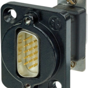 Neutrik NADB15MF-B , 15 way D-SUB feedthrough, male to female,