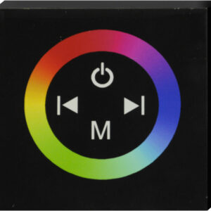 NJD Glass Faced Touch Panel controller for RGB LED lighting with colour Wheel