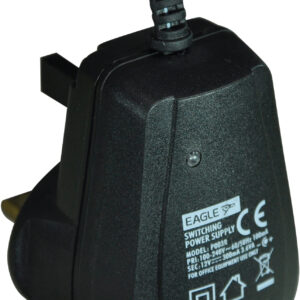 12 V DC 300 mA Regulated Switch Mode Power Supply with UK Plug