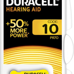 Duracell Hearing Aid Battery Size 10 - Pack of 6