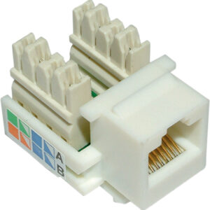White RJ45 Keystone Jack