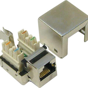 Silver Grey RJ45 Shielded Keystone Jack