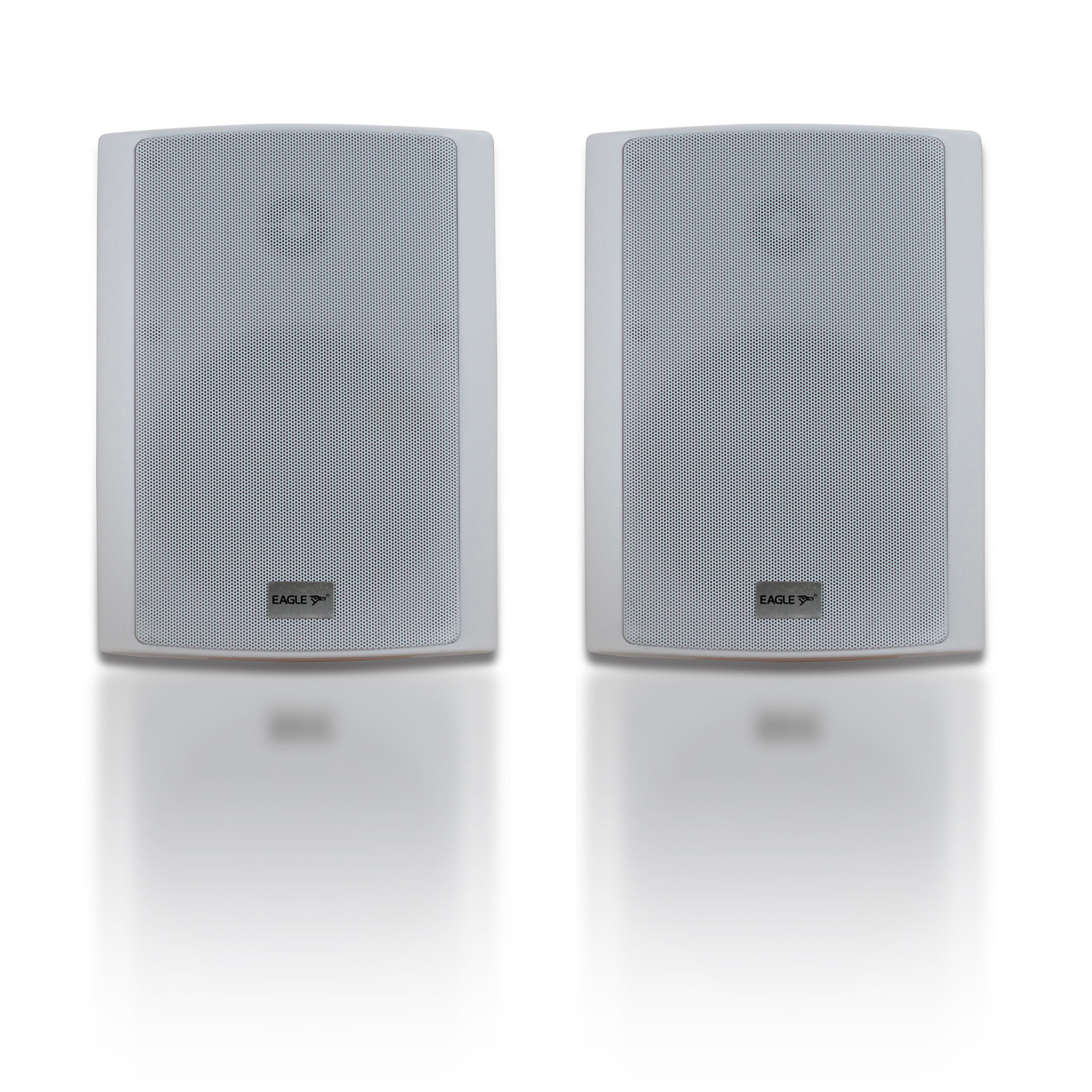 Eagle 20W 4" 100V Line or 8 Ohm Outdoor White Speaker (Pair)